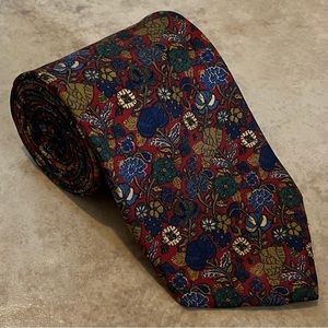 Silk Floral Men’s Tie USA Woodward & Lothrop Bert Pulitzer Collectors Edition